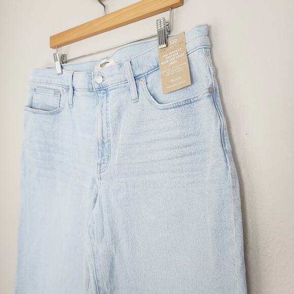 NWT Madewell Perfect Vintage Wide-Leg Crop Jean 33P High Rise 90s Light Denim - Picture 8 of 13